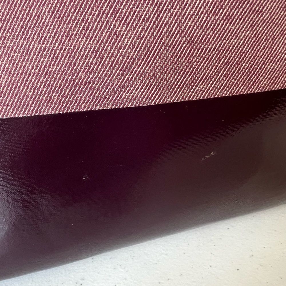 Kate Spade Ash Street Logo Triple Compartment Tote GUC Cotton Twill Leather Trim - Picture 10 of 14